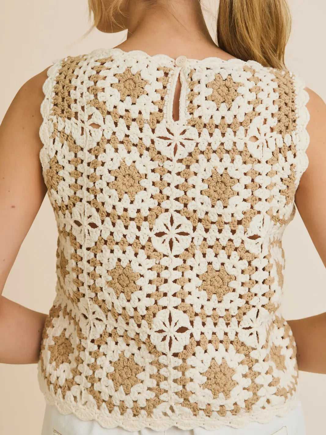 Crochet Tank Top | Taupe