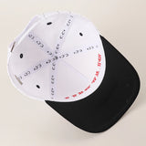 Play Ball Pinstripe Trucker Cap | Black/White/Red