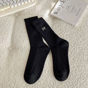 Assorted Embroidered Bow Socks