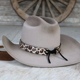 Leopard Hide Hat Band | Black