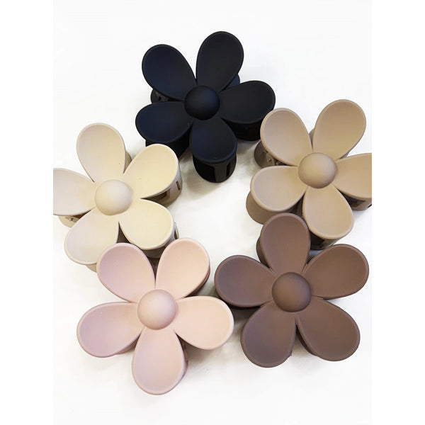 Matte Daisy Flower Hair Claw Clip | Various Neutrals