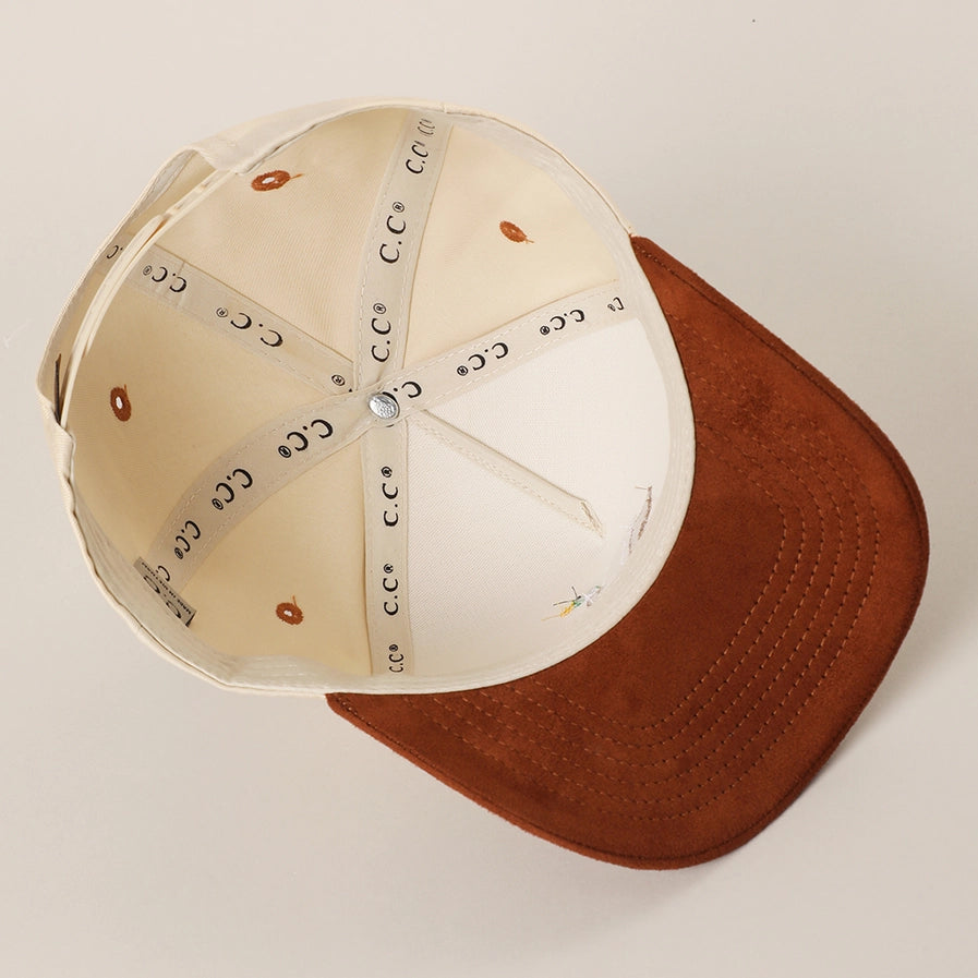 Flying Mallard Suede Trucker Cap | Cinnamon