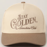 Stay Golden Trucker Cap | Beige