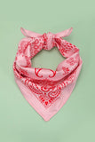 Paisley Silk Bandana Scarf | Pink/Red