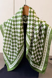 Silky Wild Rag Scarf | Green Checker