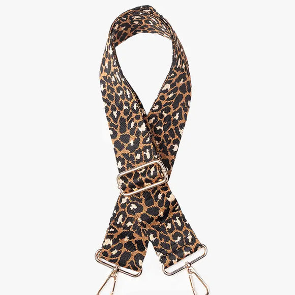 Adjustable Guitar Strap | Leopard Brown