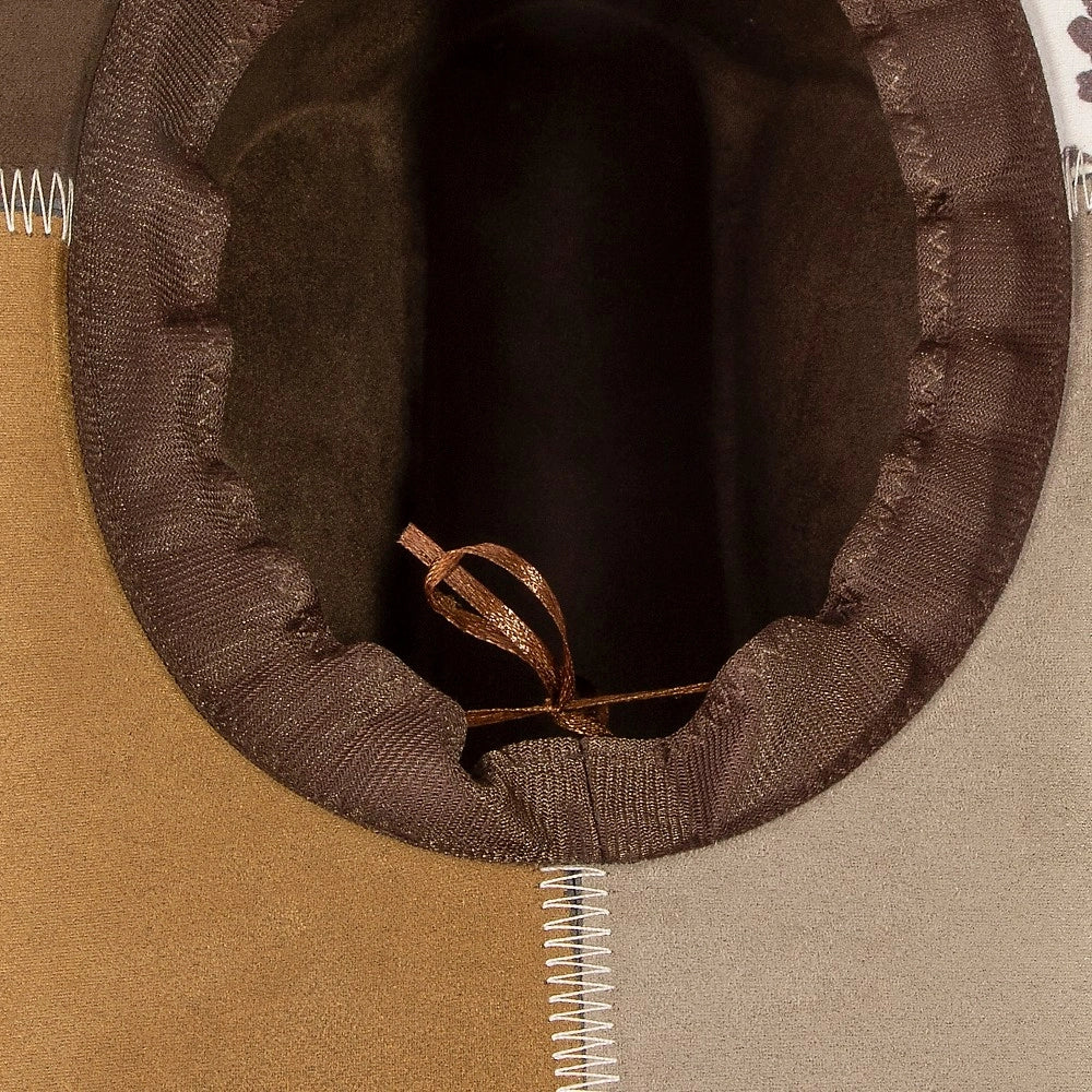 Color Blowck Cow Print Cowboy Hat | Brown