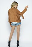Suede Fringed Western Jacket | Camel