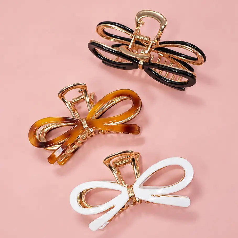 Ribbon Bow Hair Claw | Various