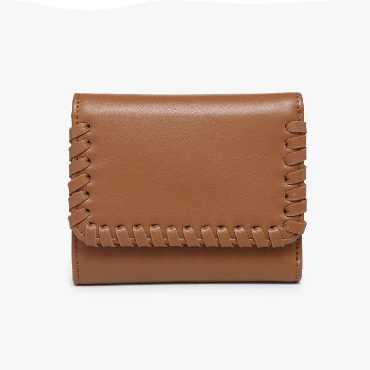 Logan Whipstitch Tri-Fold Wallet | Brown