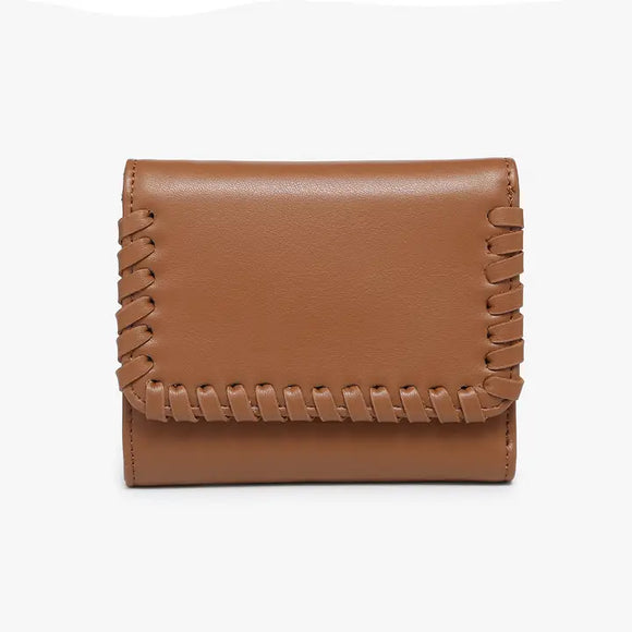 Logan Whipstitch Tri-Fold Wallet | Brown