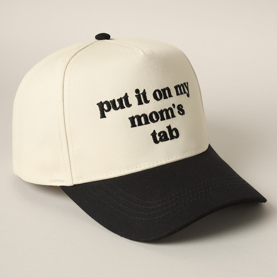 Put It On My Mom's Tab Trucker Cap | Black