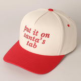 Put It On Santa's Tab Trucker Cap | Red