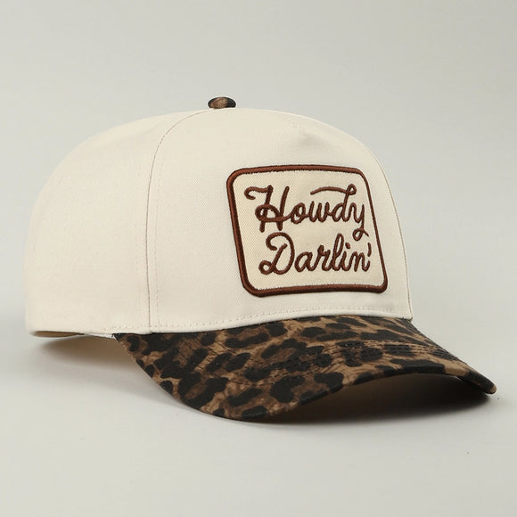 Howdy Darlin Trucker Cap | Leopard/Brown