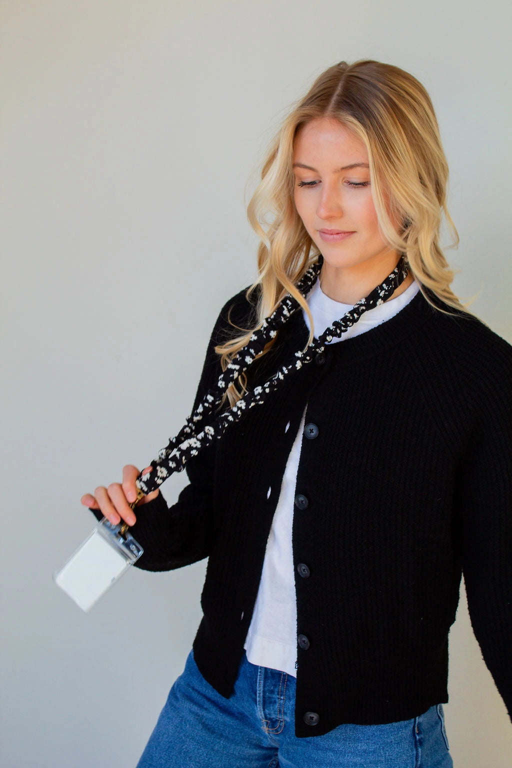 Flex & Go Lanyard | Onyx Floral