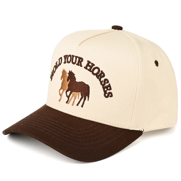 Hold Your Horses Trucker Cap | Brown