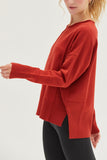 Relaxed Fit Pullover Sweater | Redwood