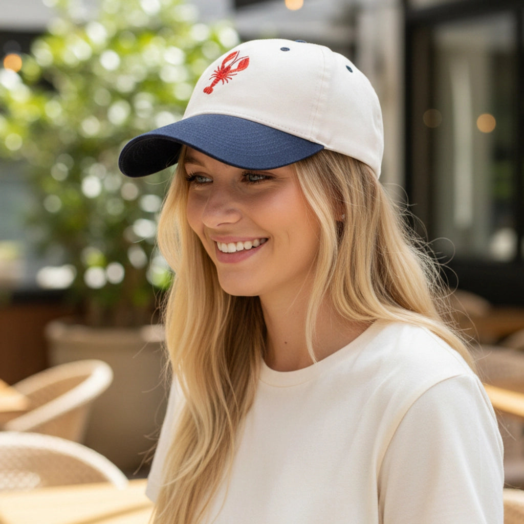Lobster Canvas Cap | Cream/Navy
