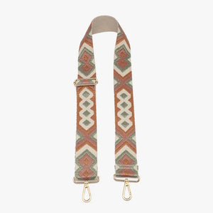 Adjustable Guitar Strap | Bohemian Camel/Sage