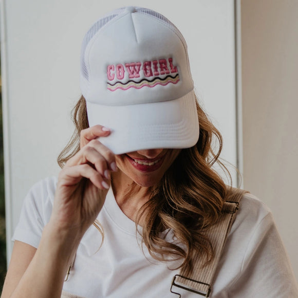 Cowgirl Foam Trucker Cap | White