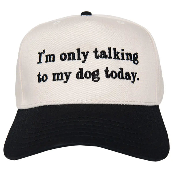 I'm Only Talking To My Dog Today Trucker Cap | Black