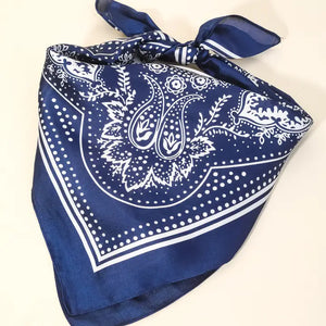 Silky Wild Rag Scarf | Navy