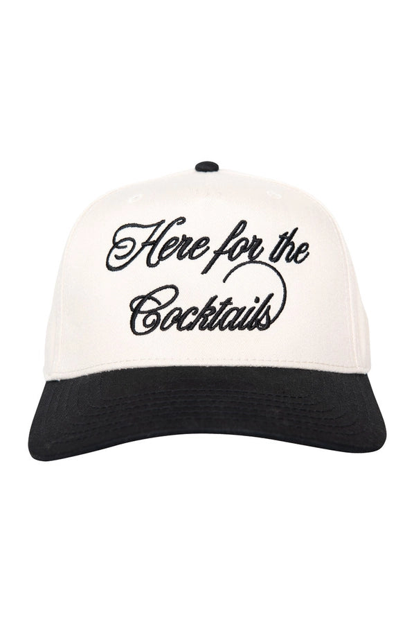 Here For The Cocktails Trucker Cap | Black