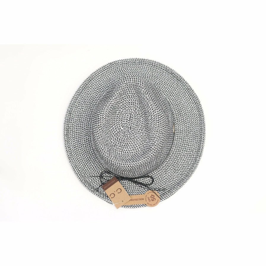 C.C Gold Shimmer Panama Hat | Black