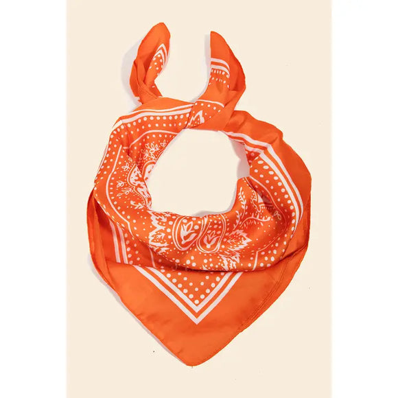 Silky Wild Rag Scarf | Orange