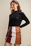 Stripe Faux Leather Skirt | Wine Combo