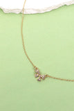 Crystal Bow Necklace | Gold