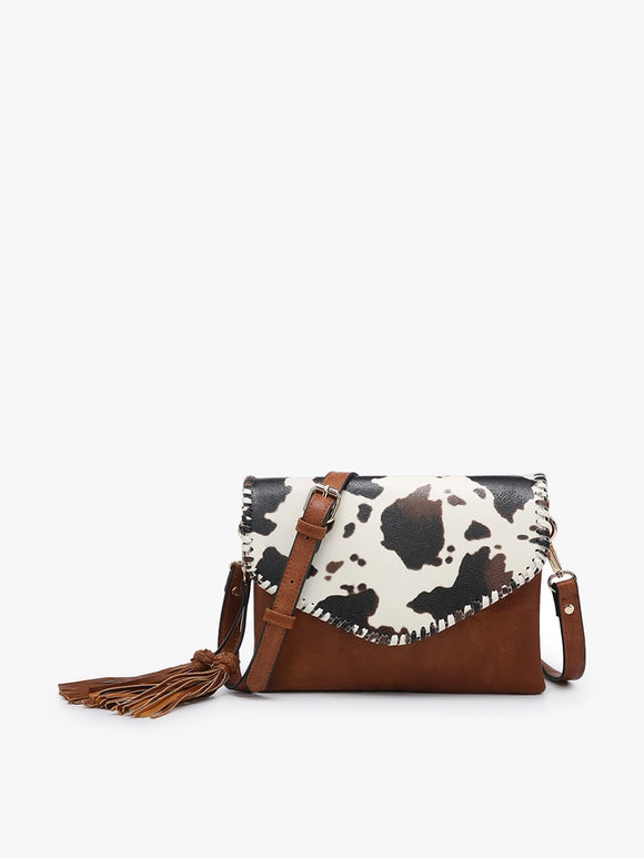 Sloane Vegan Leather Bag | Cow/Brown