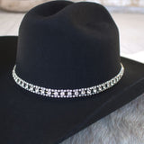 Rhinestone Bling Hat Band | Silver