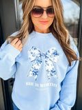 She Is Worthy Sweatshirt | Light Blue