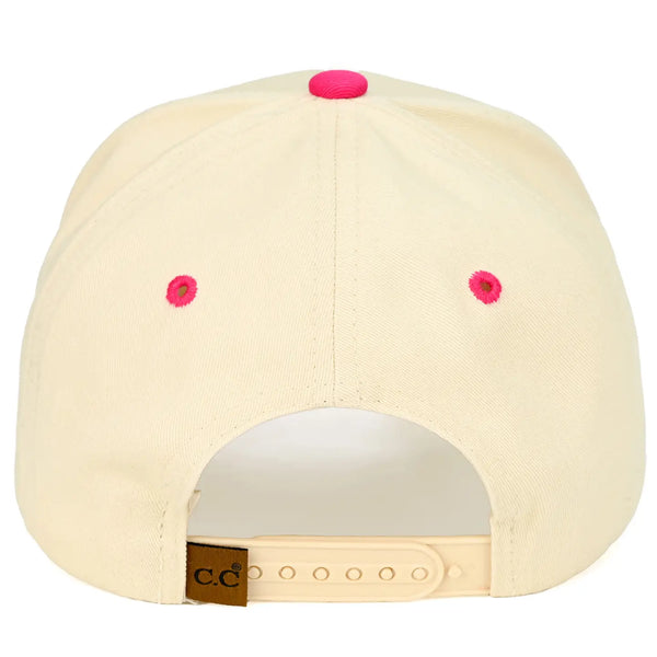 Put It On My Dad's Tab Trucker Cap | Hot Pink