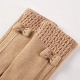 *DOORBUSTER DEAL Bow Knit Cuff Smart Touch Gloves