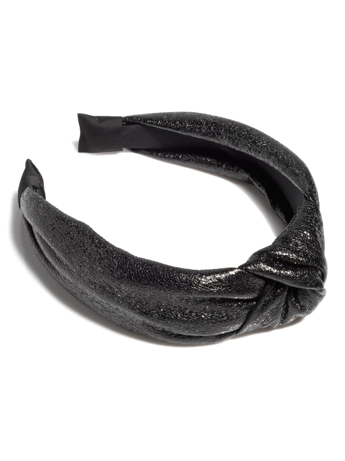 Metallic Knotted Headband | Black