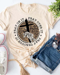 Pray On It Leopard Tee | Cream