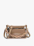 Jessica Clear Vegan Leather Crossbody | Taupe