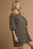 Leopard Jacquard Dress | Taupe Mix