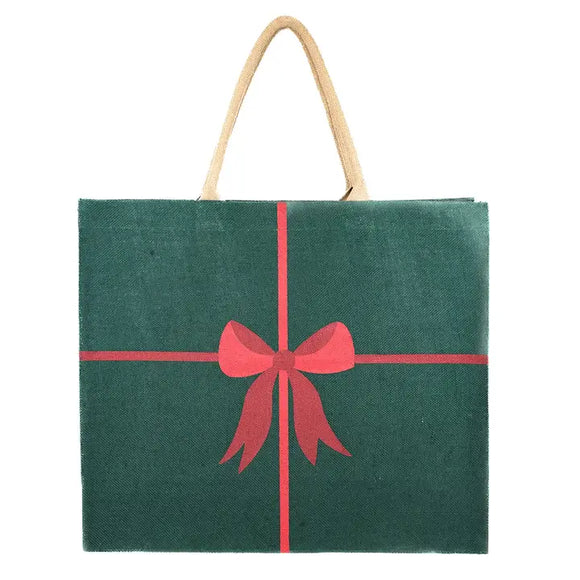Christmas Bow Green | Carryall Tote Bag