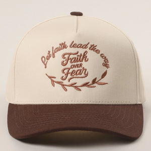 Faith Over Fear Trucker Cap | Brown