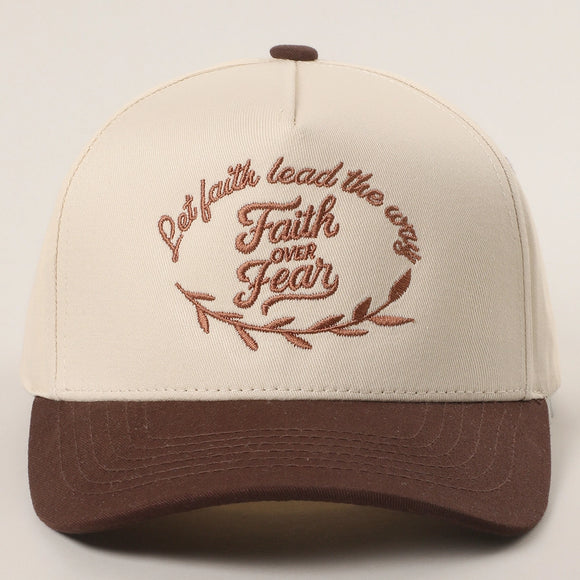 Faith Over Fear Trucker Cap | Brown