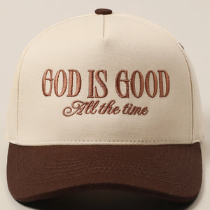 God Is Good All The Time Trucker Cap | Brown