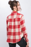 Plaid Flannel Top | Red