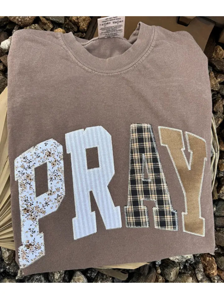 PRAY Multi Fabric Tee | Espresso