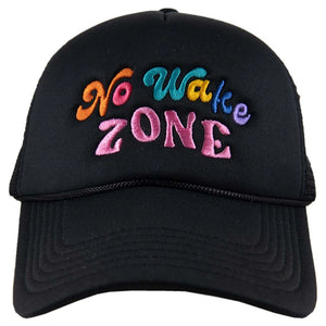 No Wake Zone Foam Trucker Cap | Black