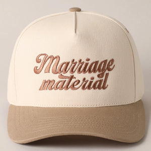 Marriage Material Trucker Cap | Beige