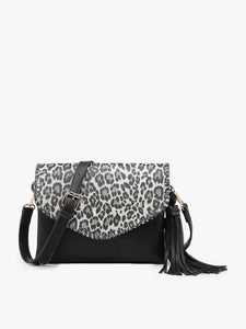 Sloane Vegan Leather Bag | Black Cheetah