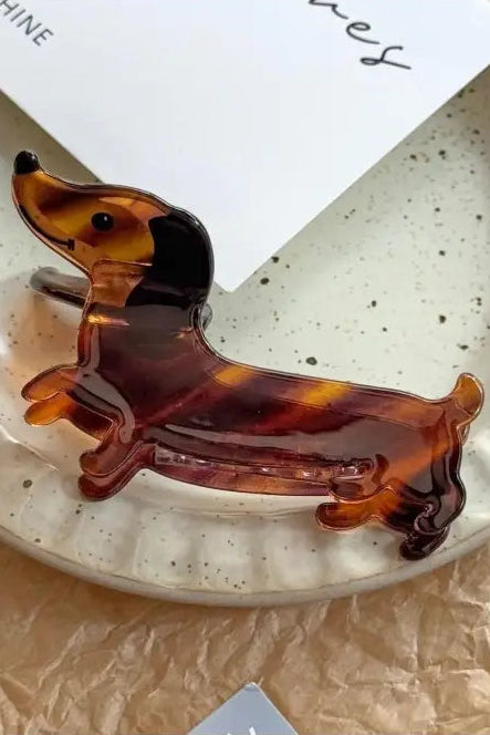 Dachshund Hair Claw | Brown